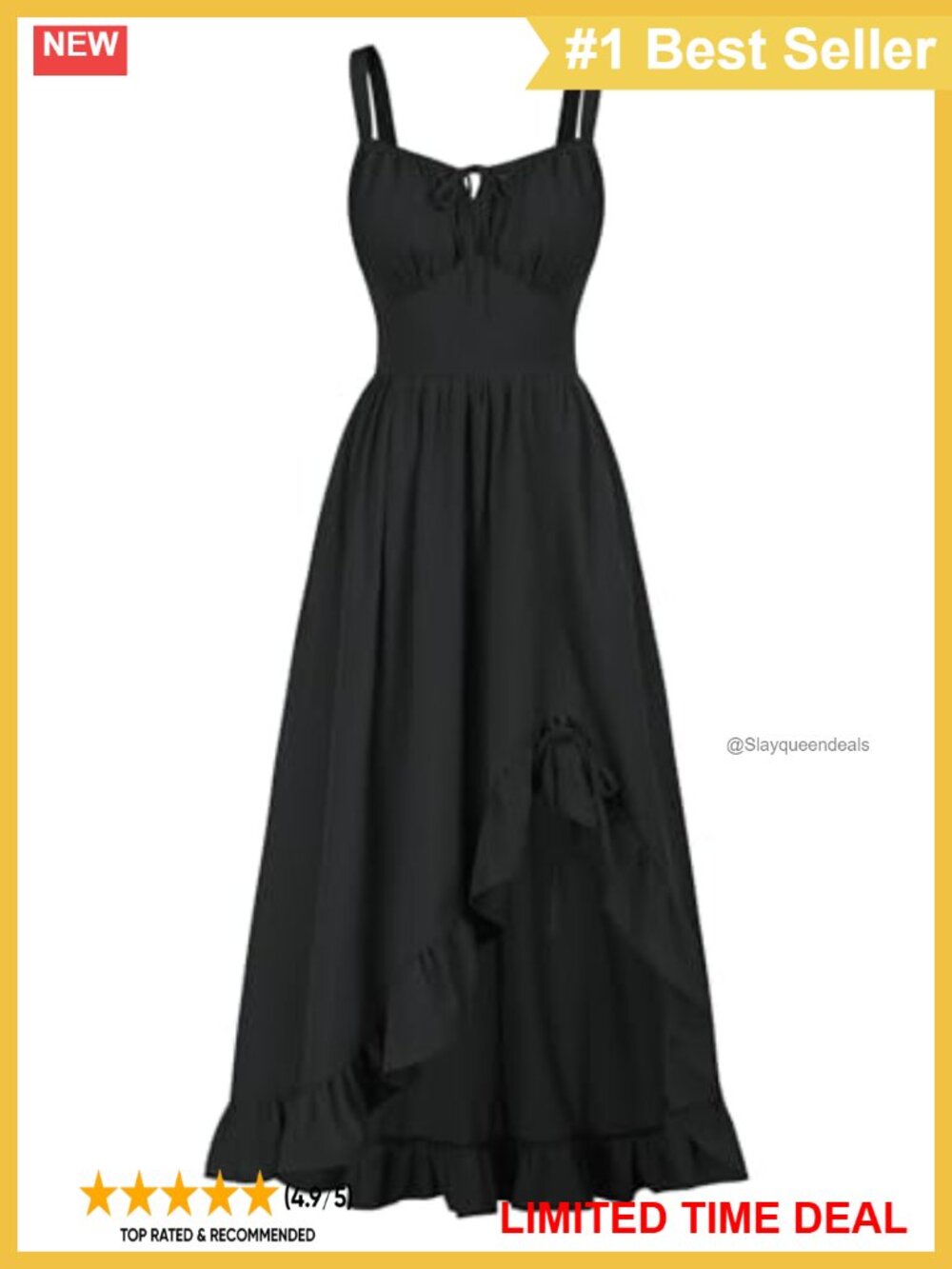 Renaissance Corset High Low Dress Ruffle Milkmaid Sundress